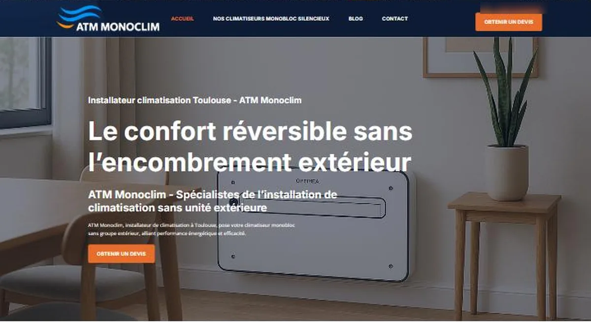 Le site d’ATM Monoclim le 29 septembre 2026 : le numéro est un simple texte en haut à droite